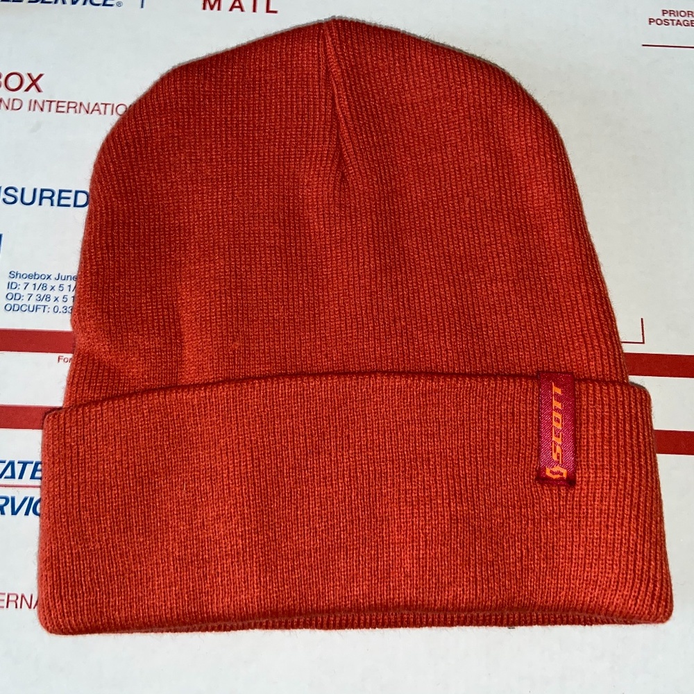 ed Scott Sports USA Beanie mtn flame org motocross running ski snowboard winter